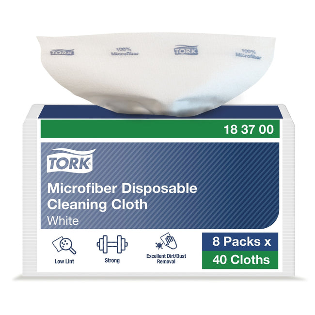 Tork -  Microvezeldoek premium 40 vel wit 183700 | 8 stuks
