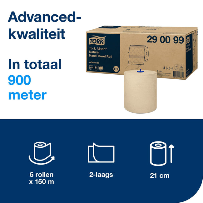 Tork -  Handdoekrol h1 advanced 2laags 150m naturel