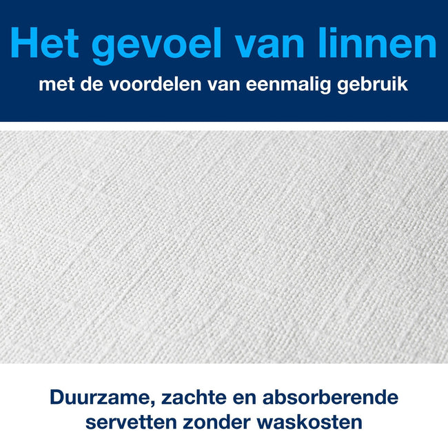 Tork -  Dinerservet linstyle premium wit 478722 | 14 stuks
