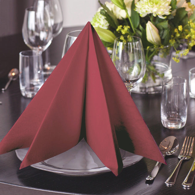 Tork -  Dinerservet linstyle premium bordeaux 478885 | 14 stuks