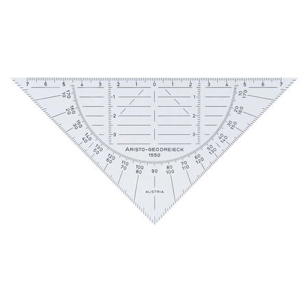 Aristo - Geodriehoek 1550 160mm flexibel transparent | 10 Stück