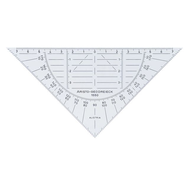Aristo - Geodriehoek 1550 160mm flexibel transparent | 10 Stück