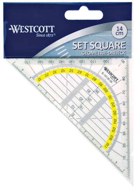 Westcott - Geo -Dreieck 14cm transparent | 1 Stück