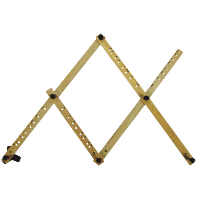 Rumold - Pantograph P4 aus Hartholz, Länge 34 cm, grau gesprüht