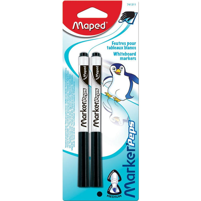 Maped - Whiteboard-Marker Marker'Peps, Blister à 2 Stück, schwarz