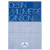 Canson - Millimeterpapier hellblau bedruckt 50 Blatt 72gr A3 weiß