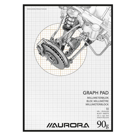 Aurora - Millimeterblock A4 50 Blatt 90 Gramm braun