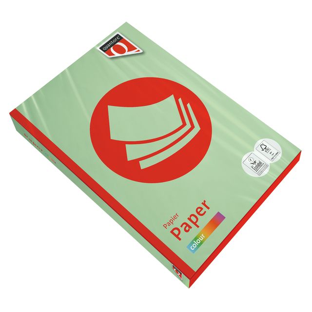 Quantore - Kopierpapier Farbe A4 120gr apfelgrün 250 Blatt | 5 Stück