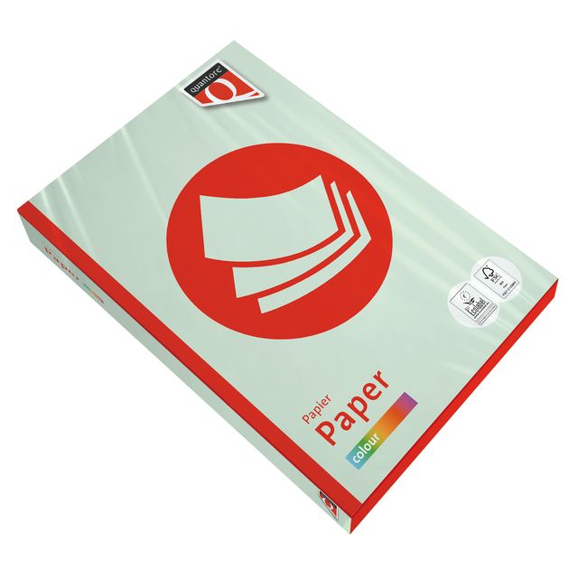 Quantore - Kopierpapier Farbe A4 120gr hellgrün 250 Blatt | 5 Stück