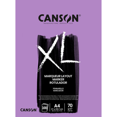 Canson - Markerpapier XL Marker 100 Blatt 70gr A4 extra weiß