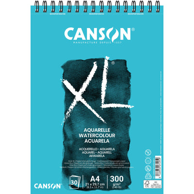 Canson - Aquarellpapier XL 30 Blatt 300gr A4 weiß | 5 Stück