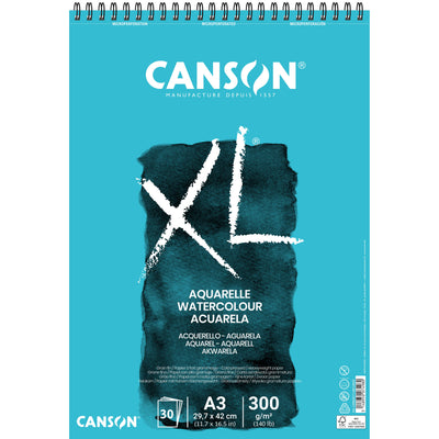 Canson - Aquarellpapier XL 30 Blatt 300gr A3 weiß | 5 Stück