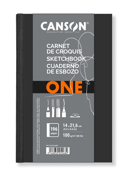 Canson - Skizzenbuch Art Book One Hardcover 98 Blatt 100gr 140x216mm weiß