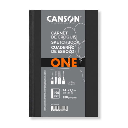 Canson - Skizzenbuch Art Book One Hardcover 98 Blatt 100gr 140x216mm weiß | 6 Stück