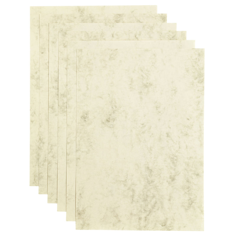 Papicolor - Kopierpapier A4 200gr 6 Blatt Marmor Elfenbein