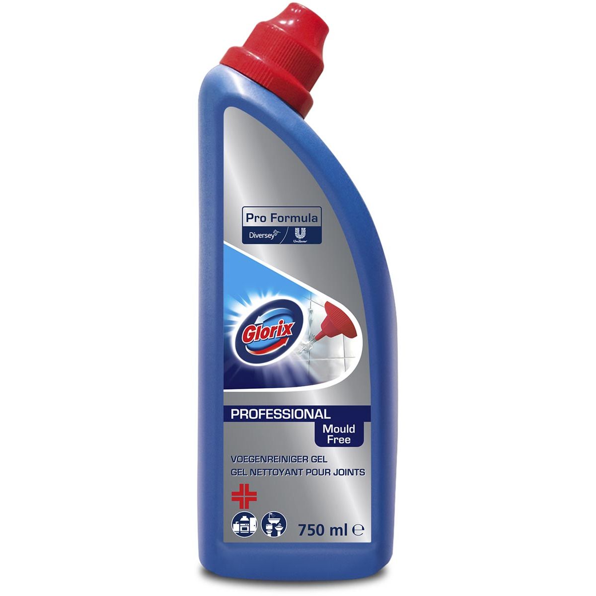 Glorix - Pro Formula Fugenreiniger-Gel, 750 ml Flasche