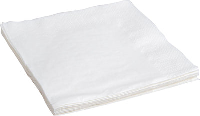 Markenlos – Servietten, 24 x 24 cm, 2-lagig, weiß, Packung mit 10 x 400 Stück