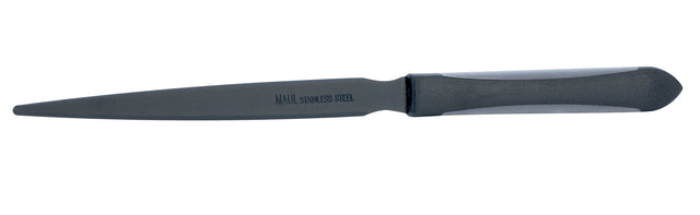 Brieföffner Maulpro Black Coated Gummi Griff, Black Lacked Edelstahlklinge 21,5 cm