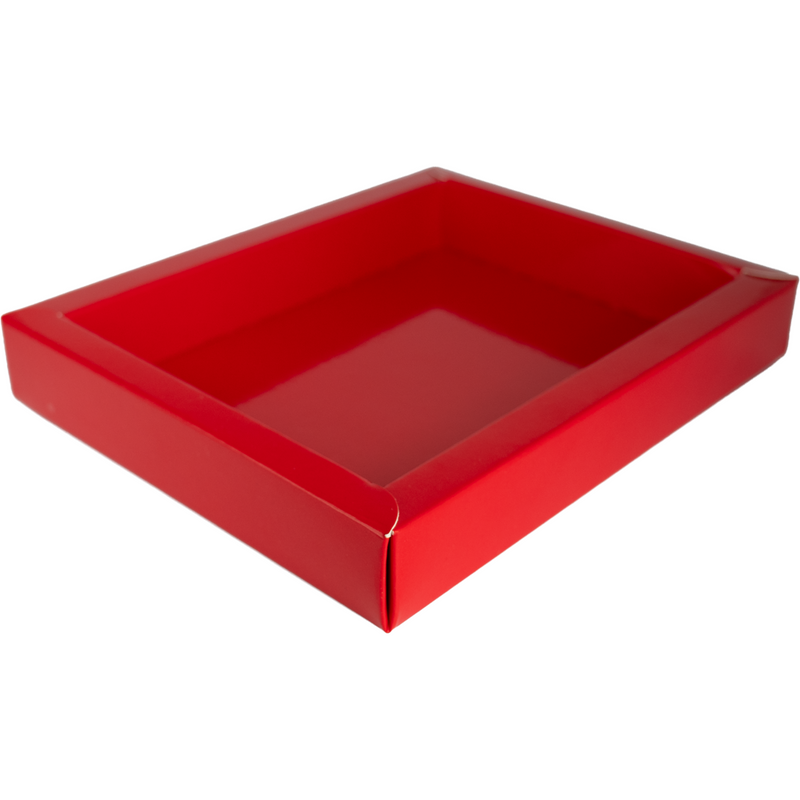 Klika -  Chocoladeletterdoos | excl. Deksel | GK1 | karton + PET | 130x90x25mm | Sinterklaas | rood | 145 stuks