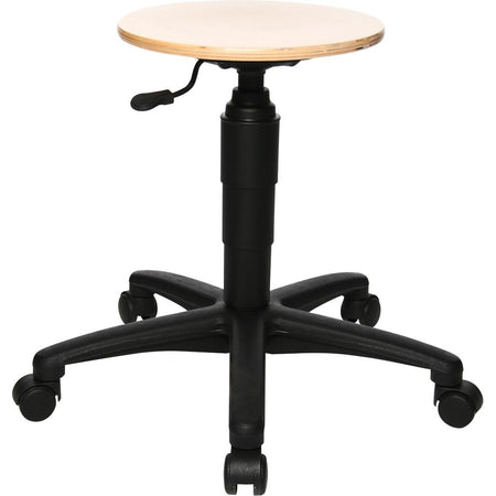 Topstar - Tophocker Tec 60, ohne Fußring, mit Rollen, Holz