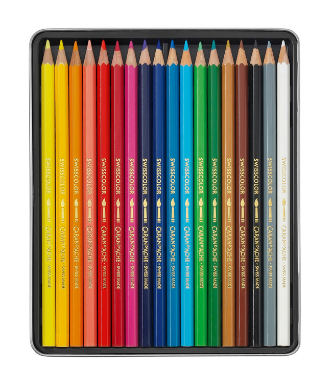 Caran d'ache -  Kleurpotl caran d ache swisscolor aquarel 18st ass