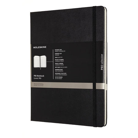 Moleskine – Notizbuch Professional, ft 19 x 25 cm, liniert, Hardcover, 189 Seiten, schwarz