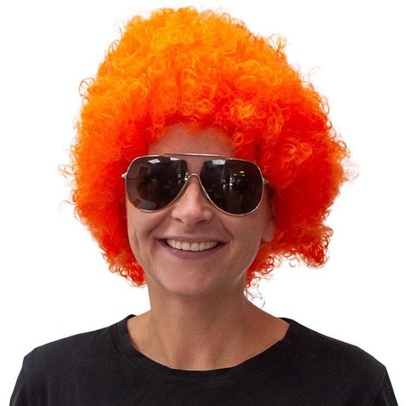 DBV -  Oranje pruik, met krullen