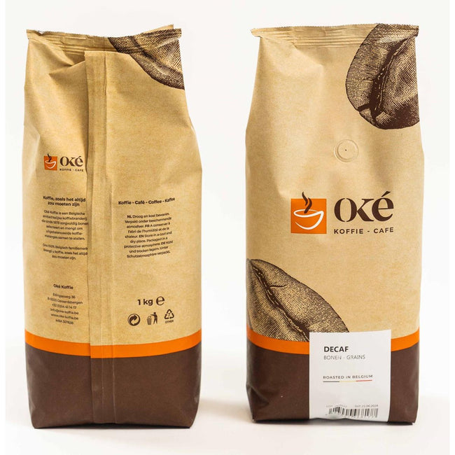 OKAY - OK Kaffeebohnen, 1 kg Beutel, Deca