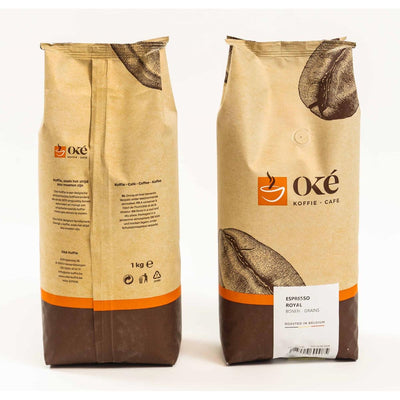 OKE Koffie - OKe Kaffeebohnen, 1 kg Beutel, Espresso Royal