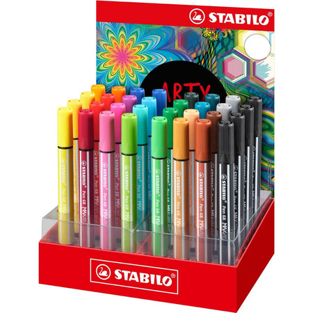 STABILO -  Pen 68 MAX ARTY viltstift, display van 32 stuks, geassorteerde kleuren