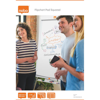 Nobo – Flipchart-Papier 65 x 95,5 cm, quadratisch, 50 Blatt