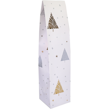 Klika -  Fleszak | 9.5x41x9.5cm | Under The s | papier + PP | wit/goud/zilver | 200 stuks