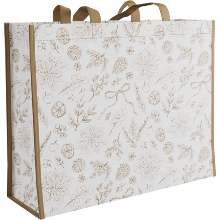 Klika -  Shopper | Kerstmis | PP | Botanical | 45x 15x36cm | 100 stuks