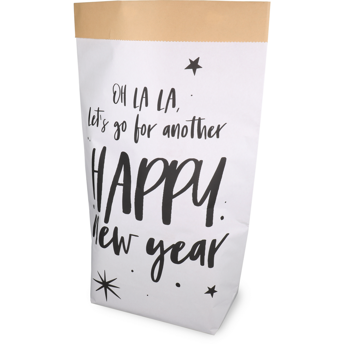 Klika -  Zak | Cadeauzak | Kraftpapier | 40/ 14x58.5cm | Ohlala | wit/zwart | 100 stuks