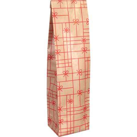 Klika -  Fleszak | 10x41x8cm | Strikken | papier | bruin/rood | 250 stuks