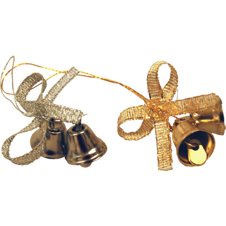 Klika - Weihnachtsglocke | mit Schleife und Kordel | PP | Gold | 100 Stück