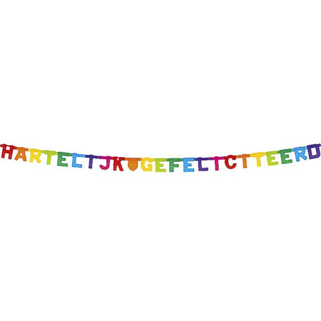 Haza - Buchstabengirlande Glückwunschfarbe | 5 Stück