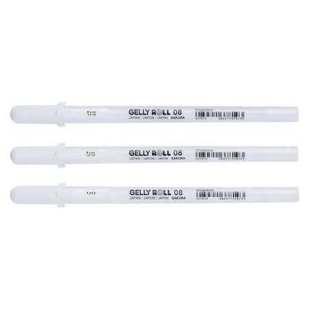 Sakura - Gel Writer Gelly Roll Classic 08 3er-Set weiß