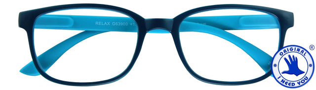 ICH BRAUCHE DICH - Lesebrille +1,00 dpt Relax blau-hellblau