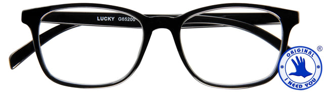 Lesen Sie eine Brille Ich brauche dich Glück +1,50 dpt schwarz