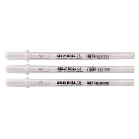 Sakura - Gel Writer Gelly Roll Classic Set mit 3 Breiten weiß