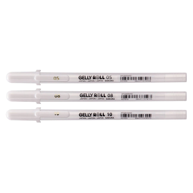Sakura - Gel Writer Gelly Roll Classic Set mit 3 Breiten weiß