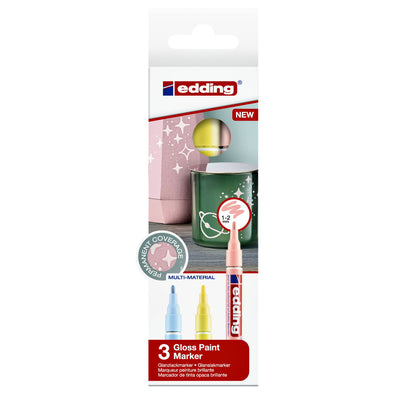 Edding - Ölbasierter Paintmarker 751 1-2mm Pastell sortiert 3 Stück