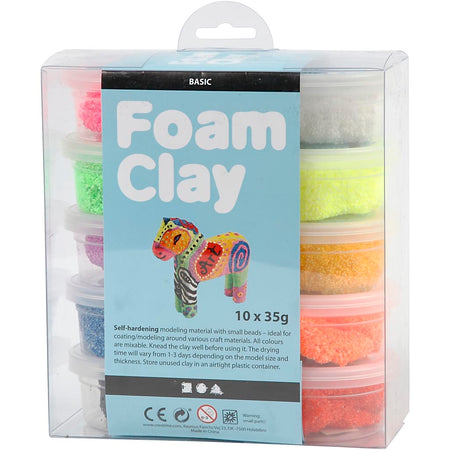 Foam Clay - Clay Basic 10 x 35gr 10 Farben