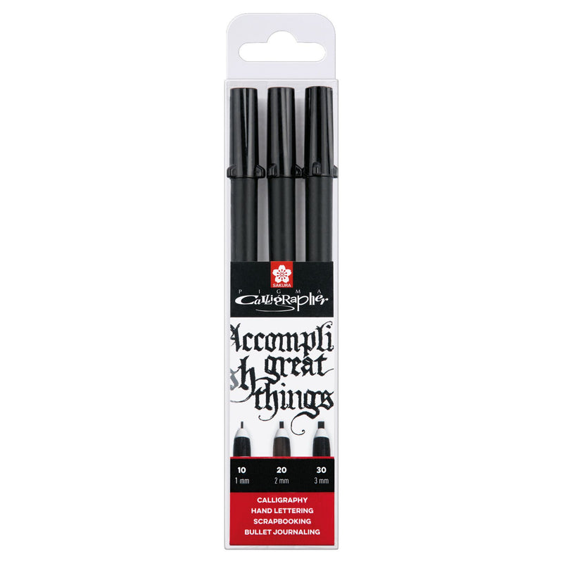 Sakura - Kalligraphiestift Calligrapher 3er-Set schwarz | 5 Stück