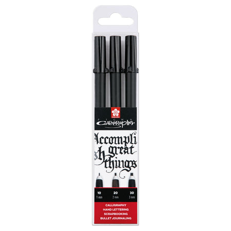 Sakura - Kalligraphiestift Calligrapher 3er-Set schwarz