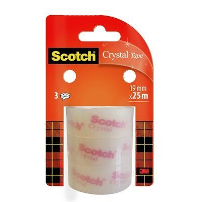 Scotch - Klebeband Crystal 19mmx25m transparent klar 3 Rollen