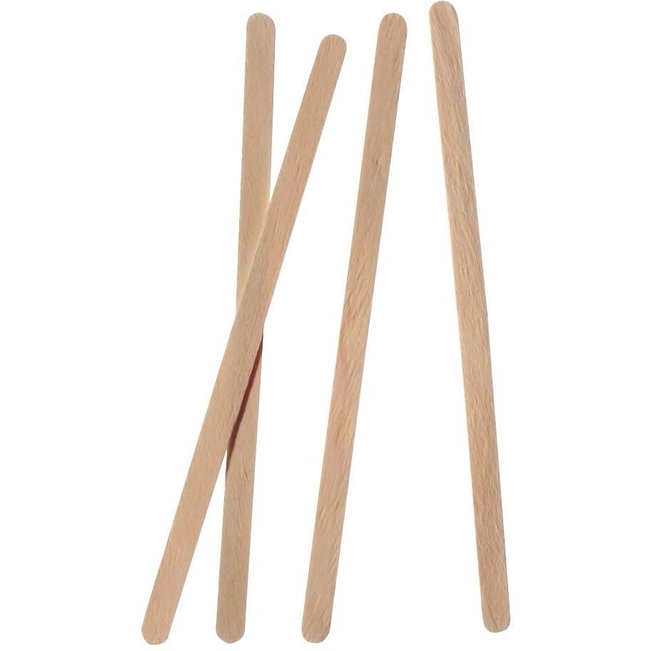 Klika - Rührstab aus Holz, splitterfrei, 140 mm, Packung à 1000 Stück