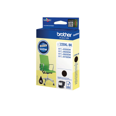 Brother - Tintenpatrone, 2.400 Seiten, OEM LC-229XLBK, Schwarz