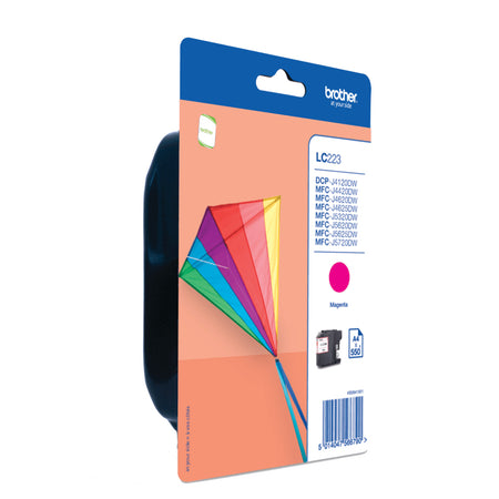 Brother - Tintenpatrone, 600 Seiten, OEM LC-223M, Magenta